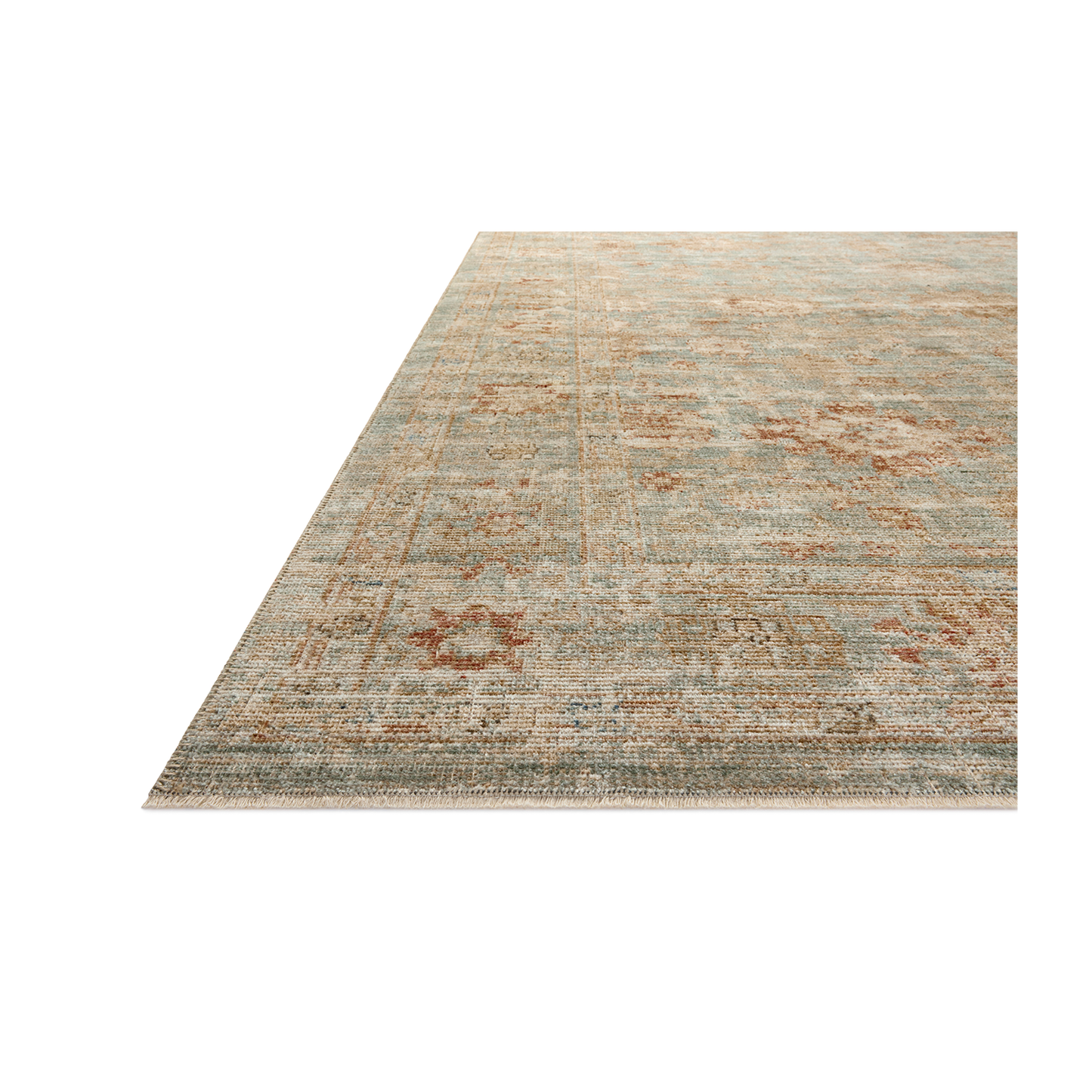Heritage - Tappeto color acqua/terracotta