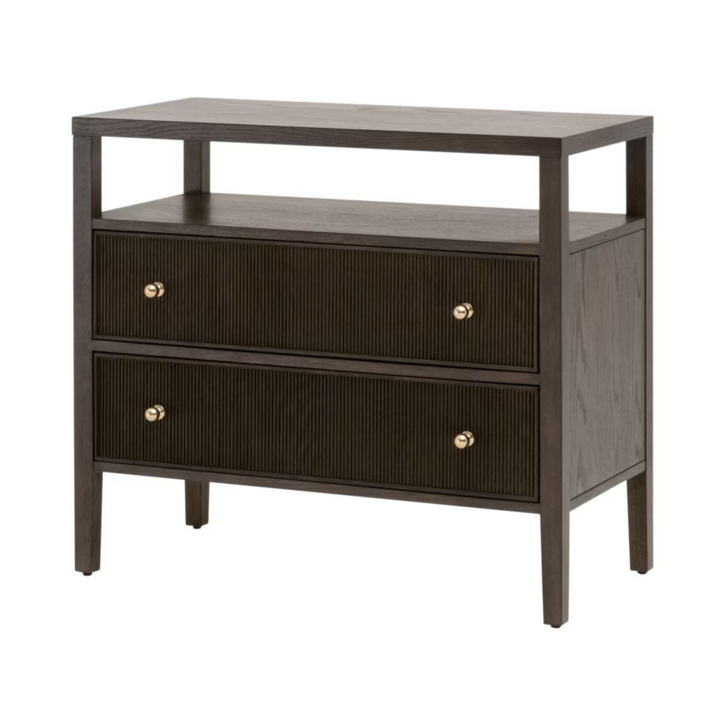 Comodino Rowan Open Shelf a 2 cassetti