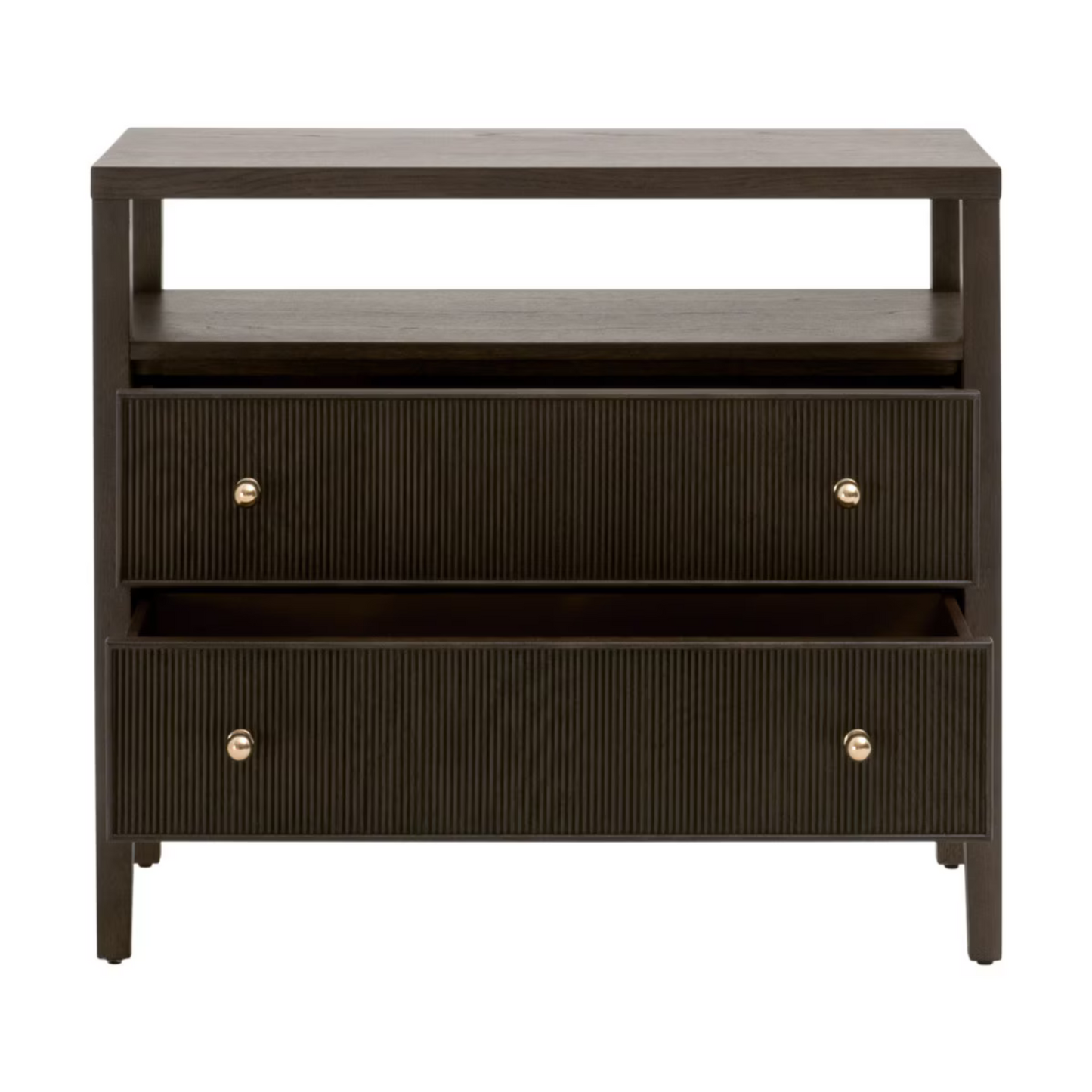 Comodino Rowan Open Shelf a 2 cassetti