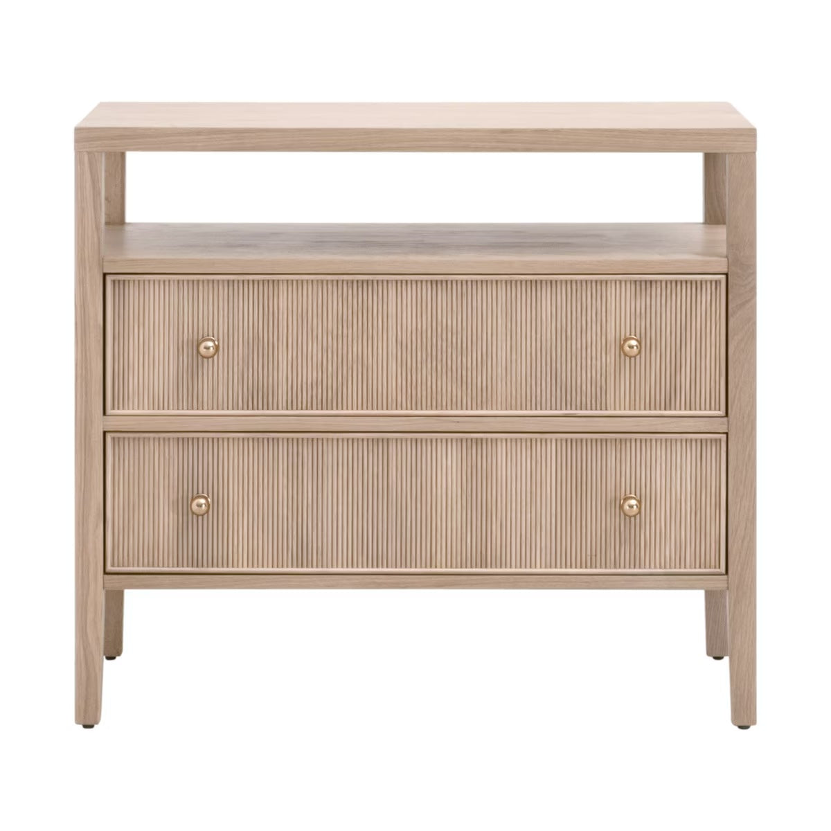 Comodino Rowan Open Shelf a 2 cassetti