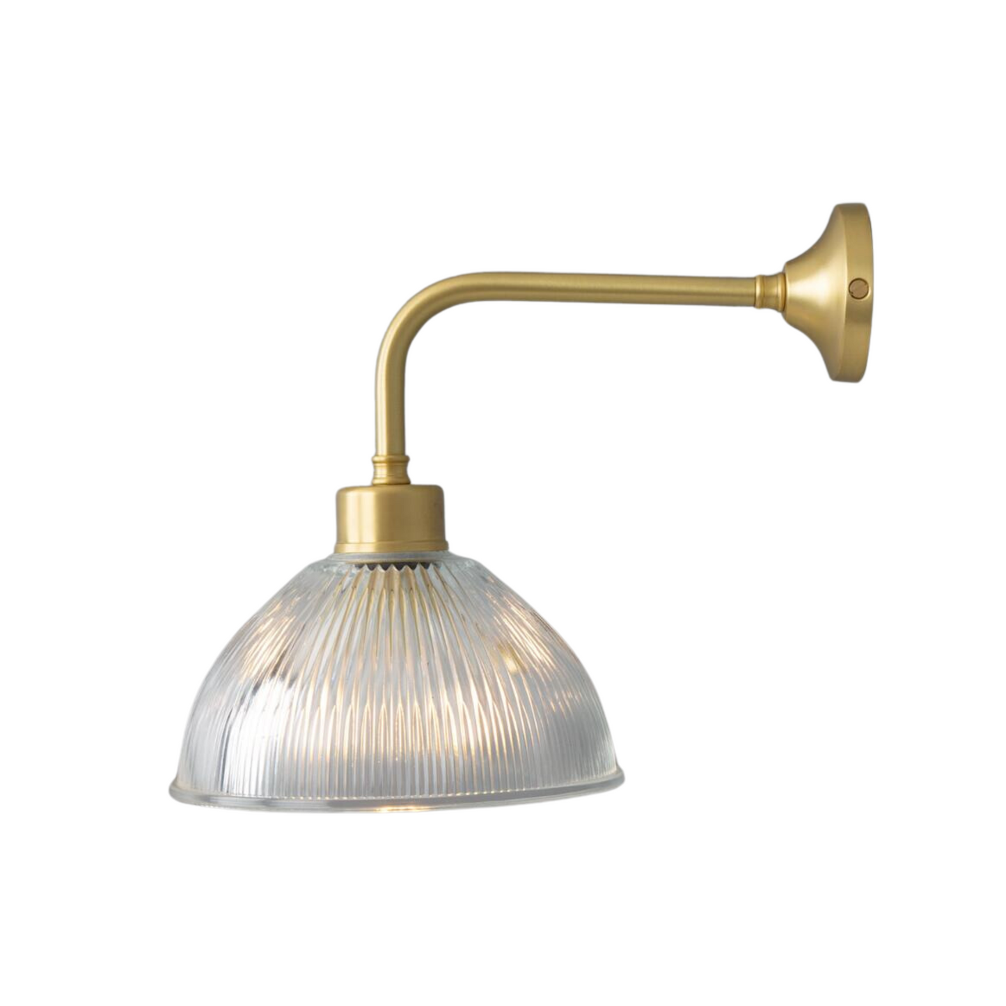 Applique da parete a cupola in vetro prismatico vintage Fowler