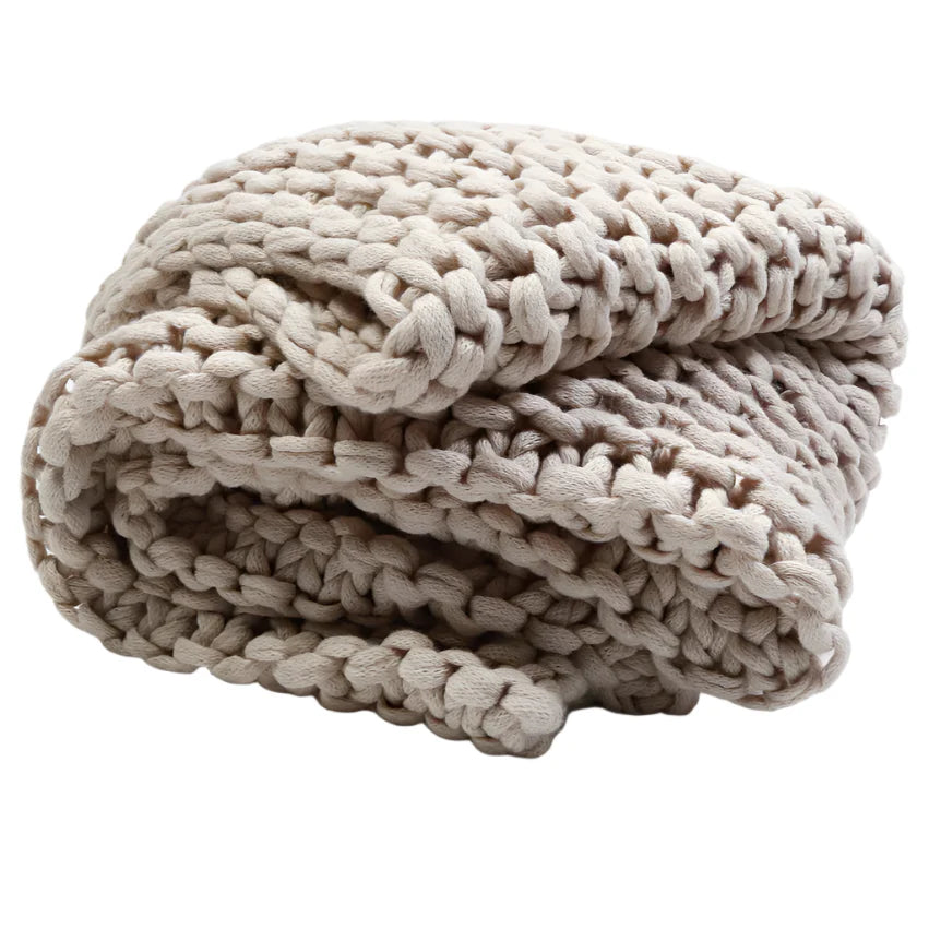 Coperta Finn di Pom Pom at Home, color talpa
