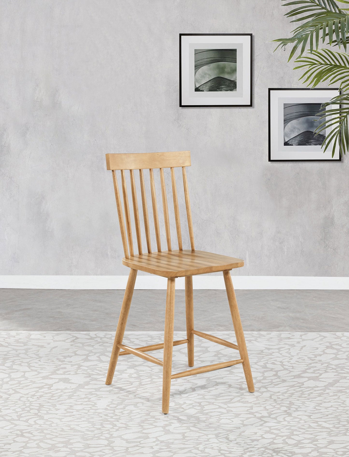 Chaise de salle à manger hauteur comptoir Andrews Windsor en frêne clair