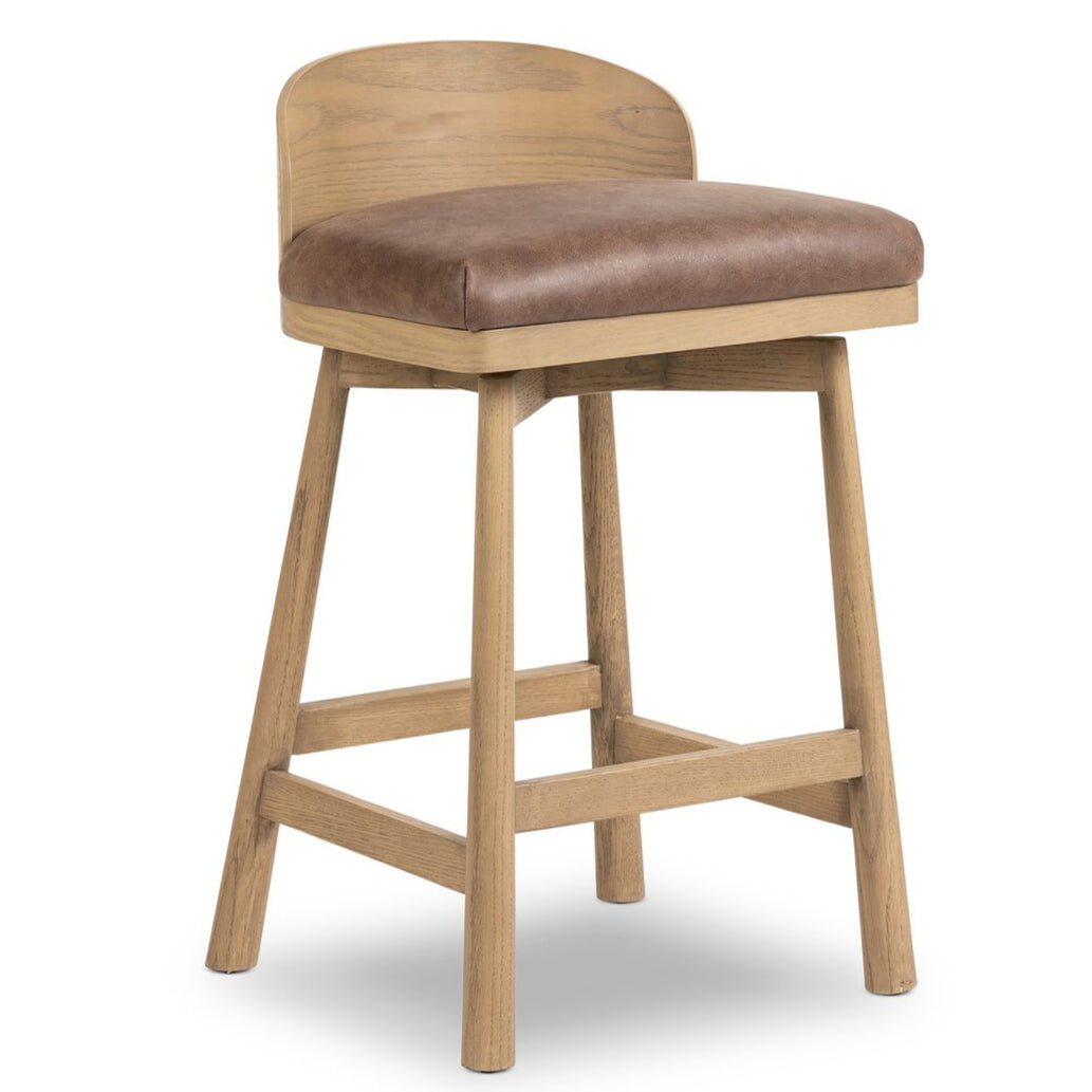 Sgabello da cucina girevole in legno di deriva
