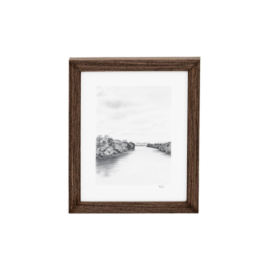 The Lakes I di Tenaya Wickstrand, 13 x 15, cornice Espresso