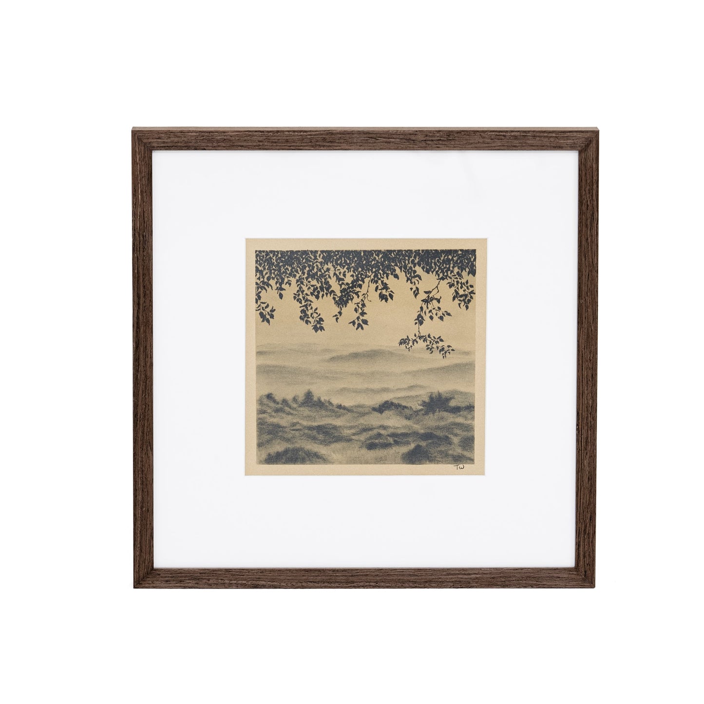 Attraverso gli alberi IV di Tenaya Wickstrand, 19 x 19, cornice Espresso