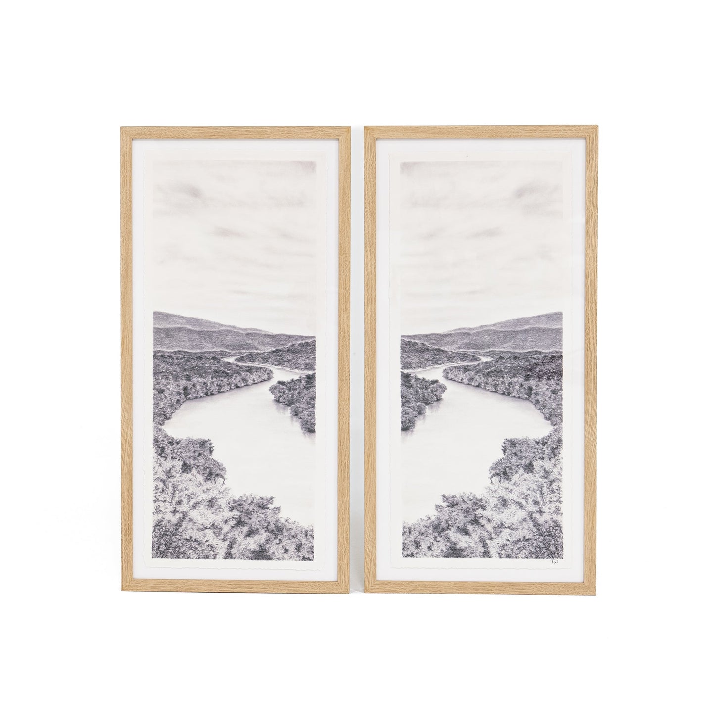 Reverie II di Tenaya Wickstrand, 15,5 x 31, cornice in rovere bianco