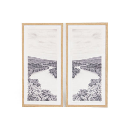 Reverie II di Tenaya Wickstrand, 15,5 x 31, cornice in rovere bianco