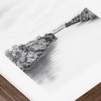 The Lakes I di Tenaya Wickstrand, 13 x 15, cornice Espresso