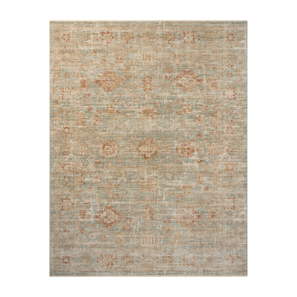 Heritage - Tappeto color acqua/terracotta