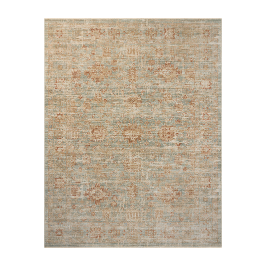 Heritage - Tappeto color acqua/terracotta