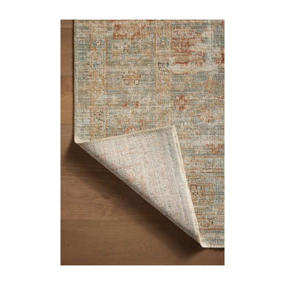 Heritage - Tappeto color acqua/terracotta