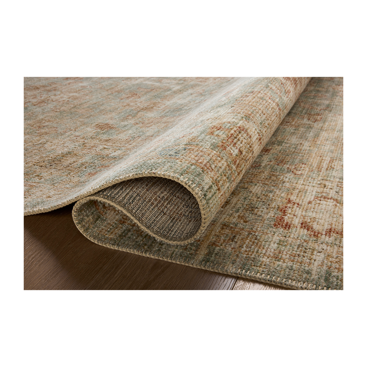 Heritage - Tappeto color acqua/terracotta