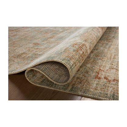 Heritage - Tappeto color acqua/terracotta