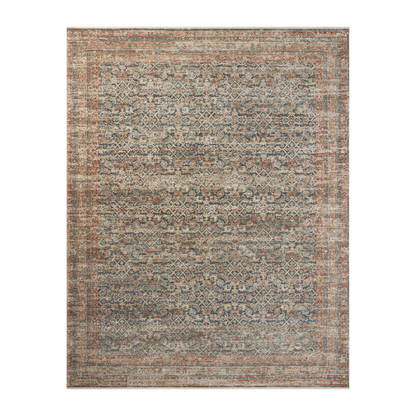 Heritage - Tappeto blu/ruggine