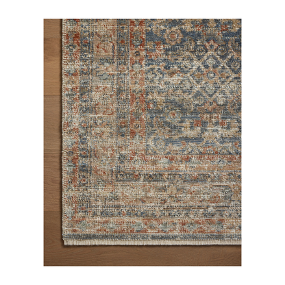 Heritage - Tappeto blu/ruggine