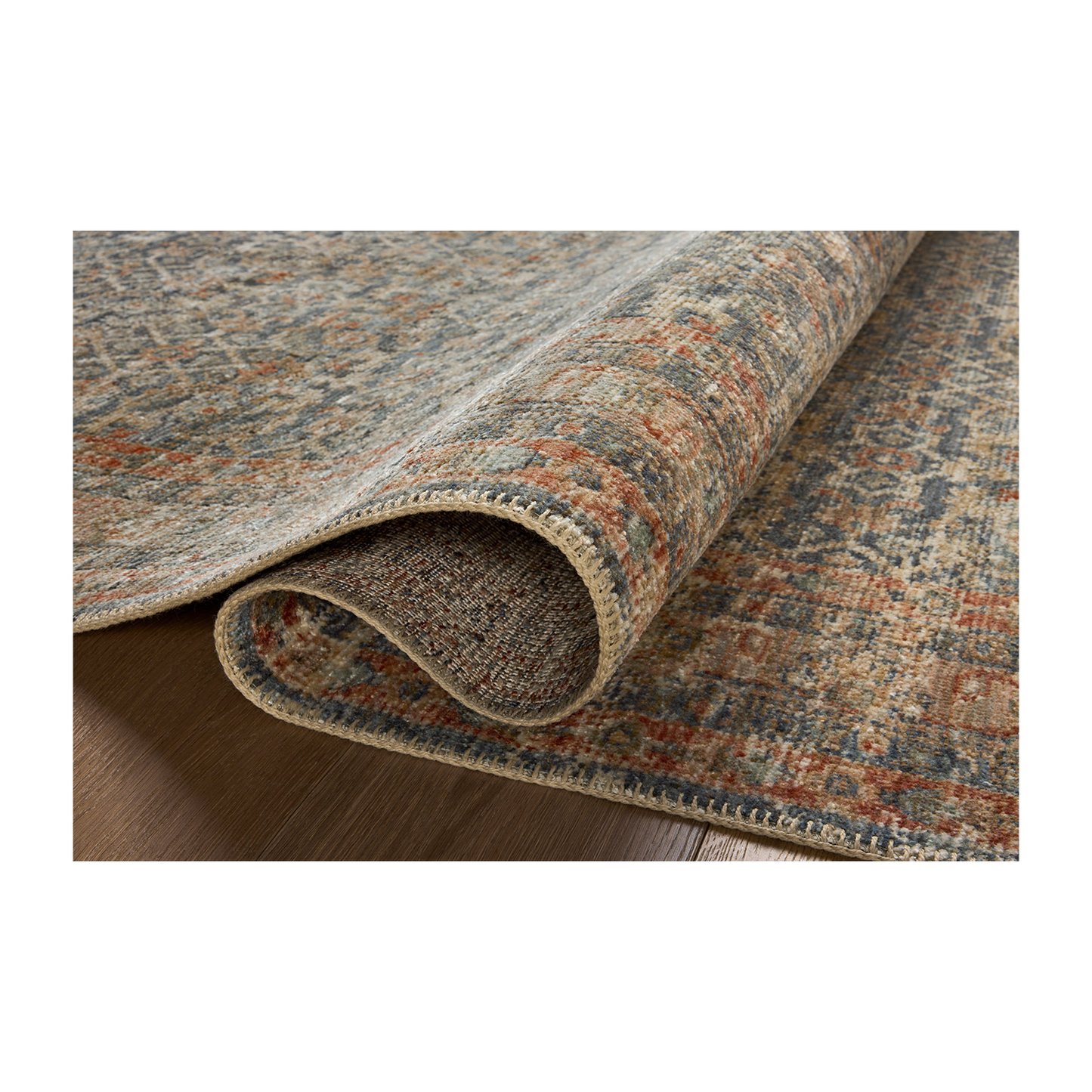 Heritage - Tappeto blu/ruggine