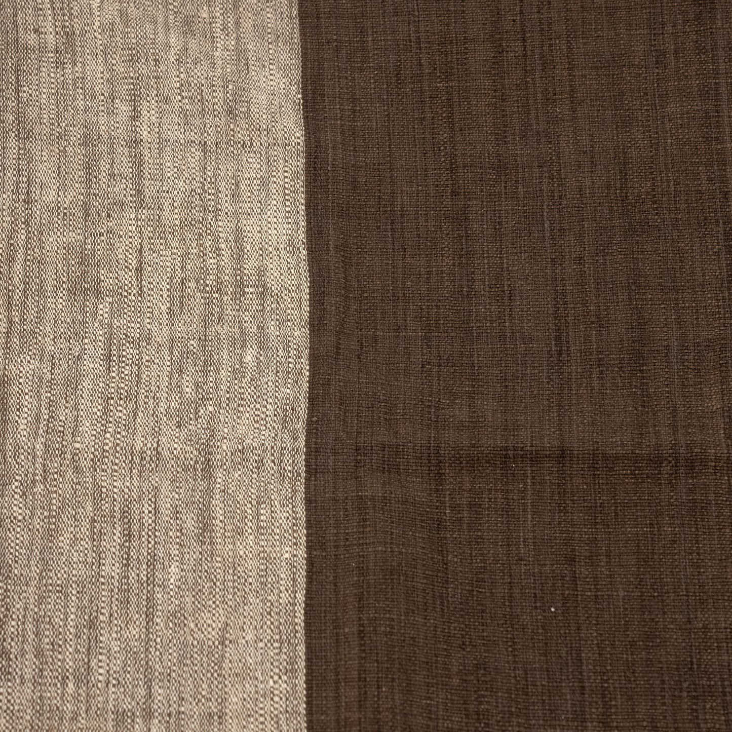 Coperta bicolore in cotone filato a mano color carbone