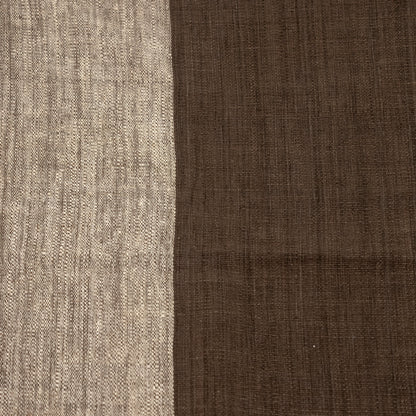 Coperta bicolore in cotone filato a mano color carbone