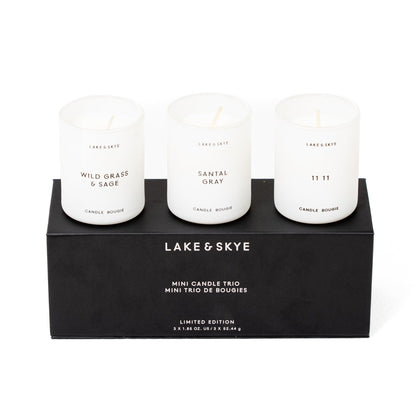 Set di tre mini candele