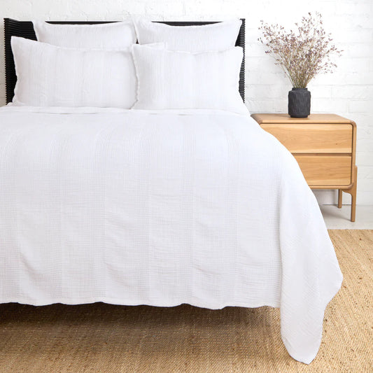 Collezione Nantucket Matelasse di Pom Pom at Home, bianco