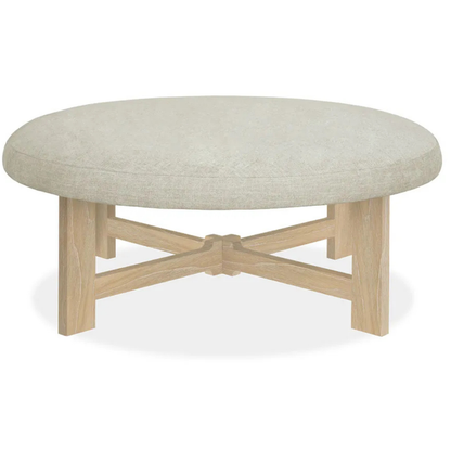 Pouf Ridge in lino color sabbia