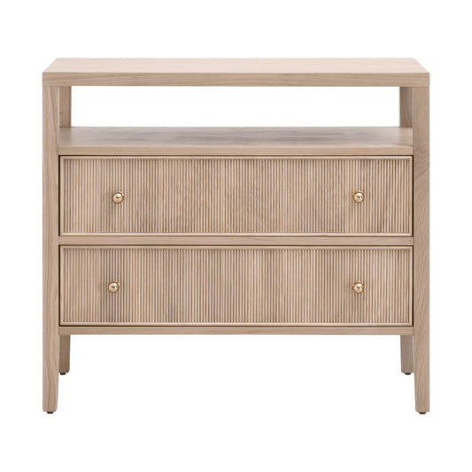 Comodino Rowan Open Shelf a 2 cassetti
