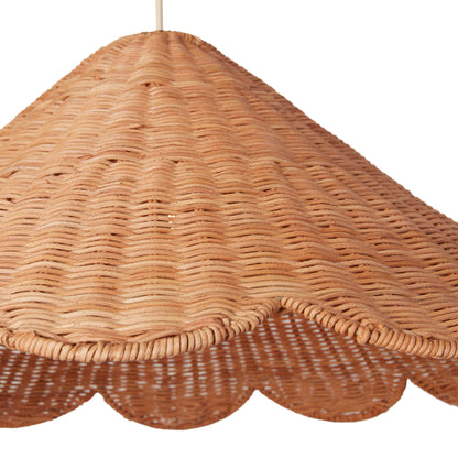 Ciondolo a forma di conchiglia in rattan Alado
