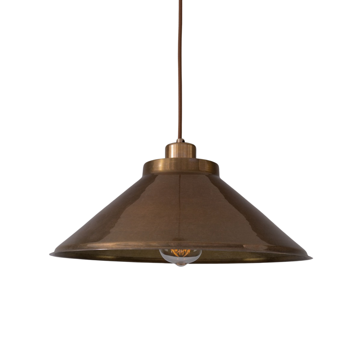 Lampada a sospensione Rider Vintage in ottone