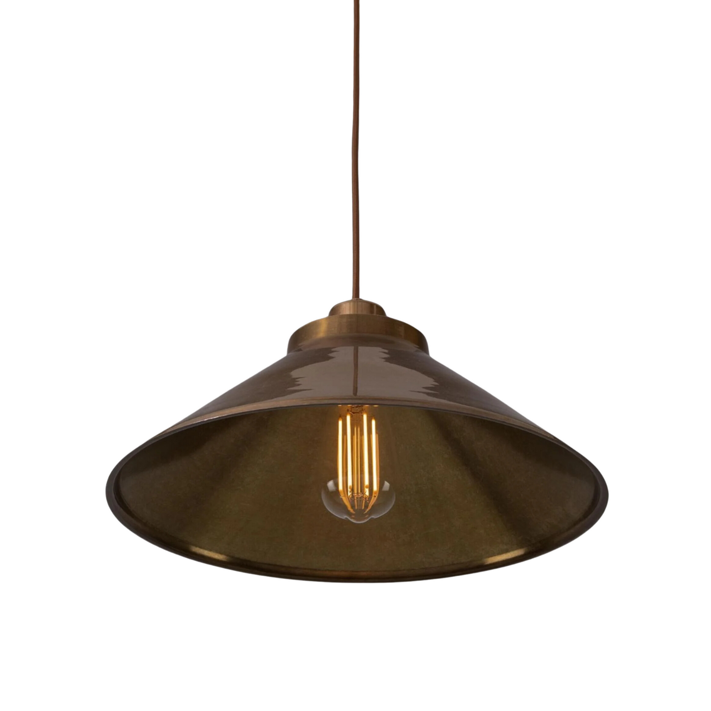 Lampada a sospensione Rider Vintage in ottone