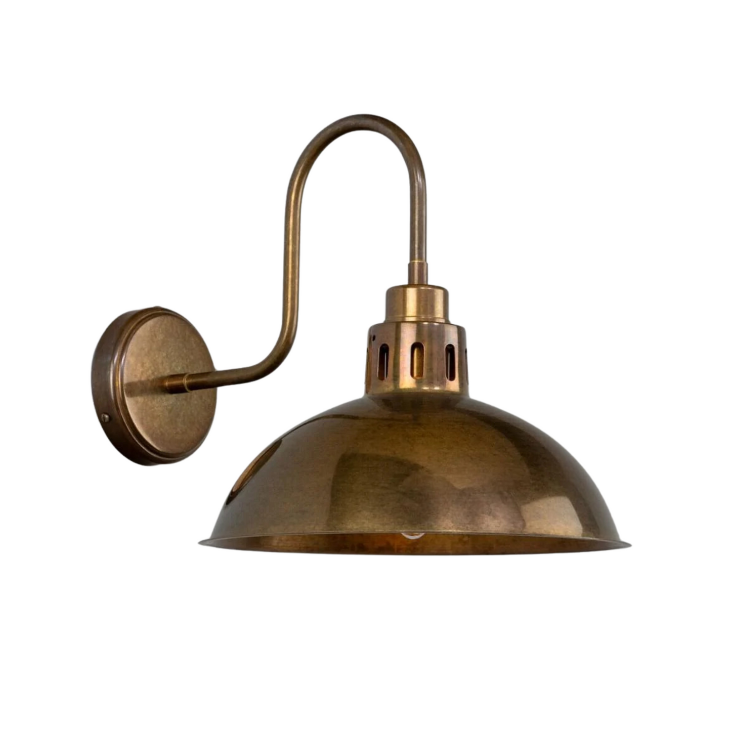 Vendo applique da parete industriale in ottone con collo di cigno
