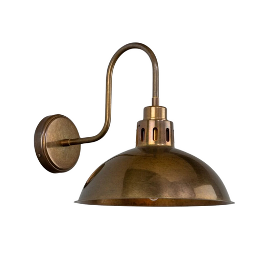 Vendo applique da parete industriale in ottone con collo di cigno