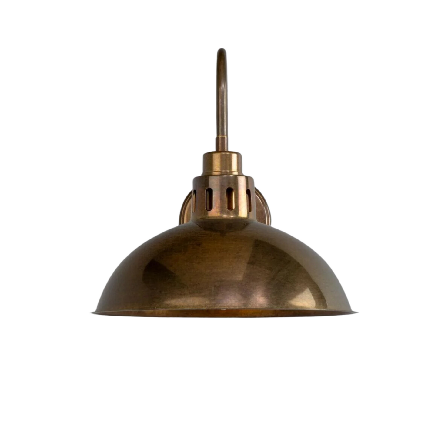 Vendo applique da parete industriale in ottone con collo di cigno