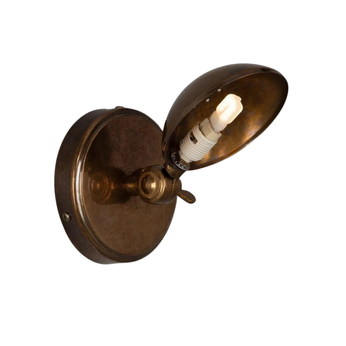 Applique da parete vintage regolabile in ottone Saba