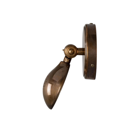 Applique da parete vintage regolabile in ottone Saba