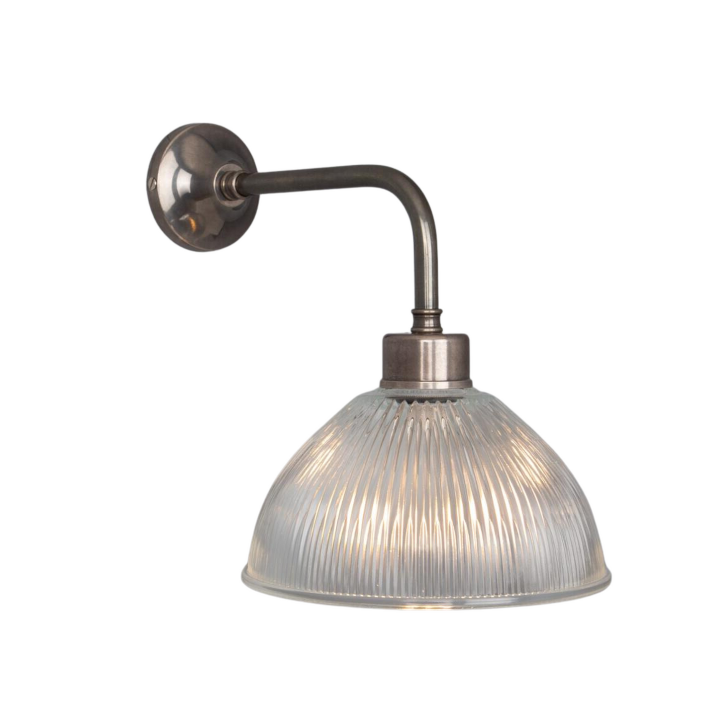 Applique da parete a cupola in vetro prismatico vintage Fowler