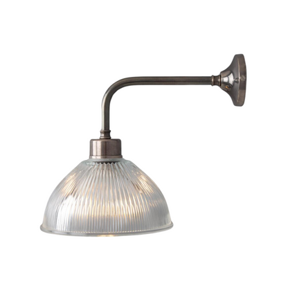 Applique da parete a cupola in vetro prismatico vintage Fowler