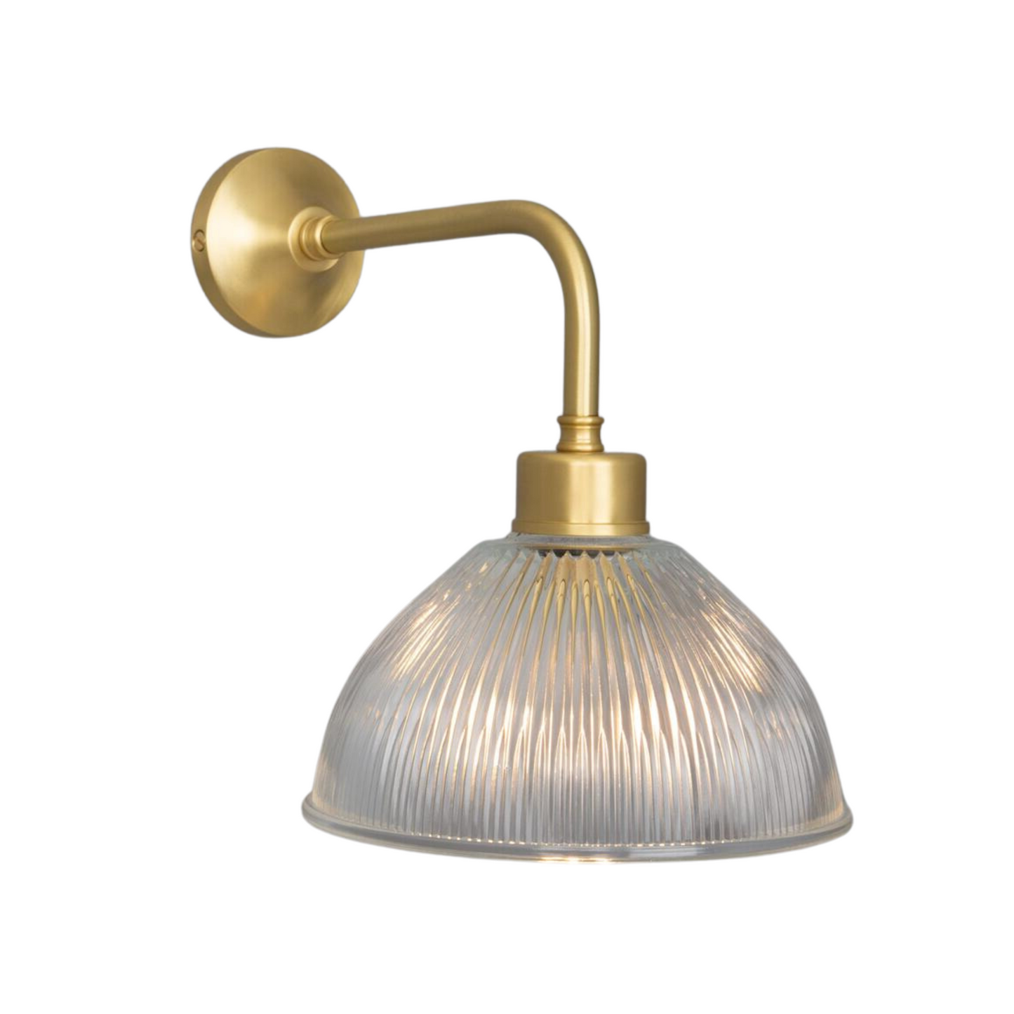 Applique da parete a cupola in vetro prismatico vintage Fowler