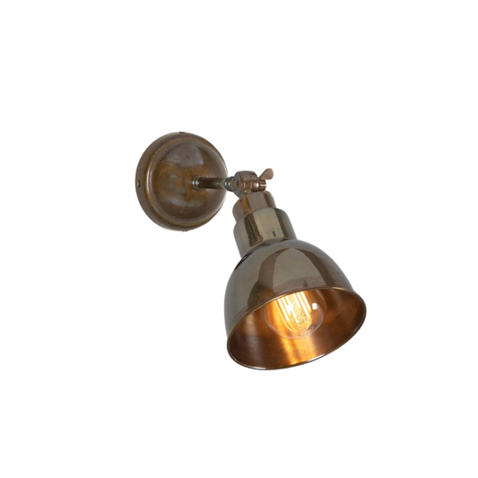 Applique da parete regolabile in ottone vintage Morgan