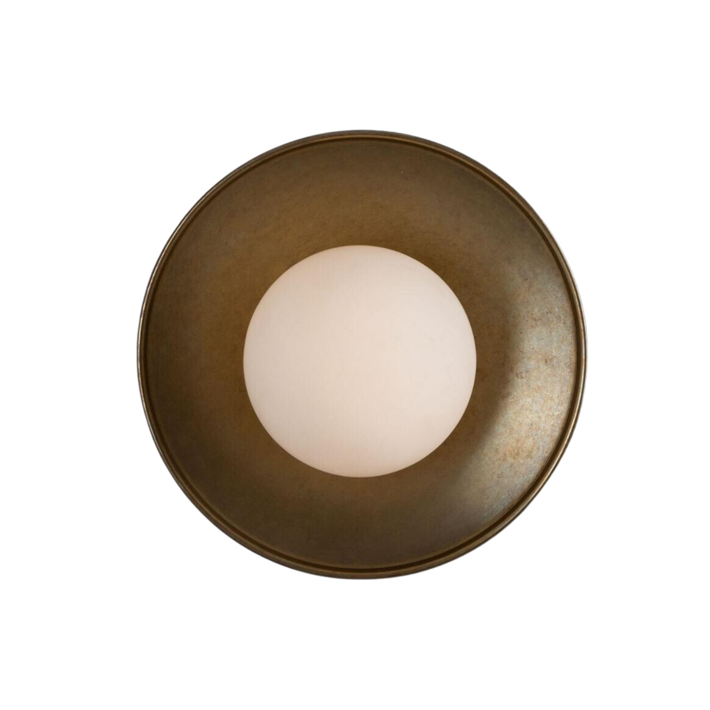 Applique da parete Morey Brass Disc, ottone anticato