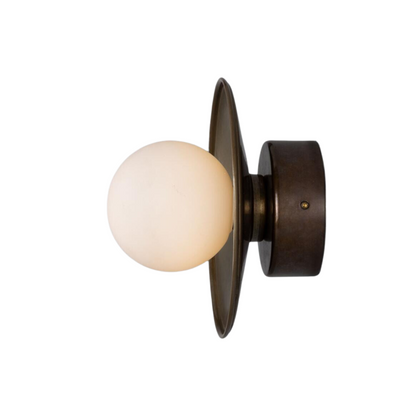 Applique da parete Morey Brass Disc, ottone anticato