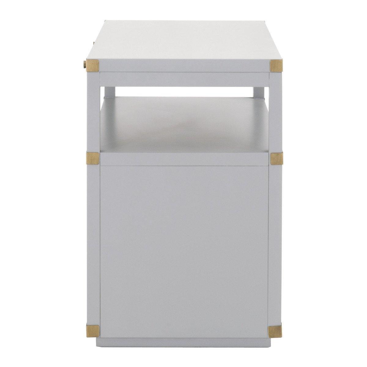 Comodino Barrett a 2 cassetti, grigio e oro