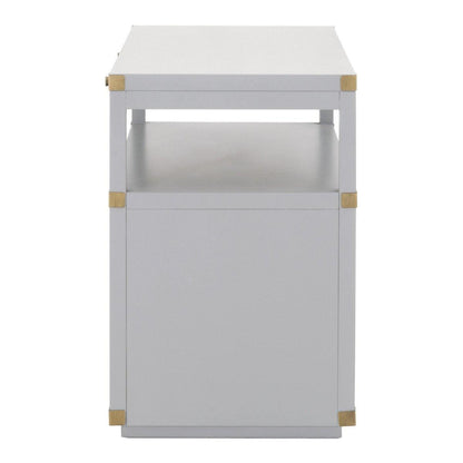 Comodino Barrett a 2 cassetti, grigio e oro
