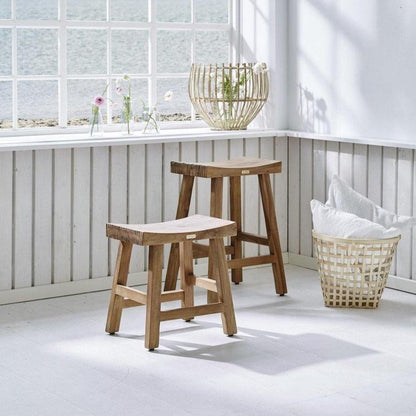 Sgabello Cecily in teak
