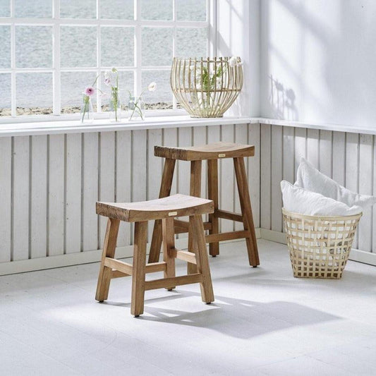 Sgabello Cecily in teak