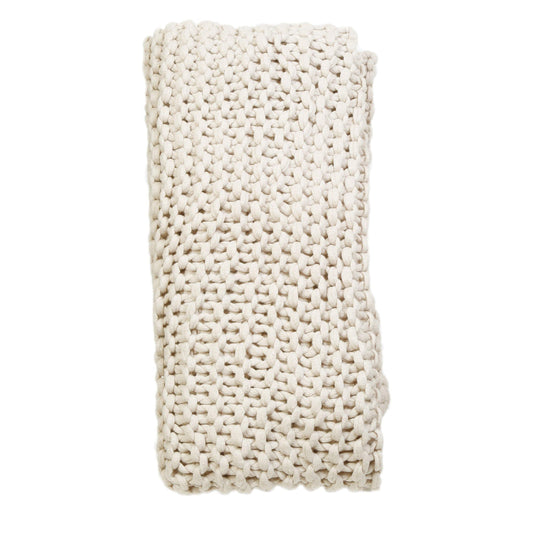Coperta Finn di Pom Pom at Home, bianco antico