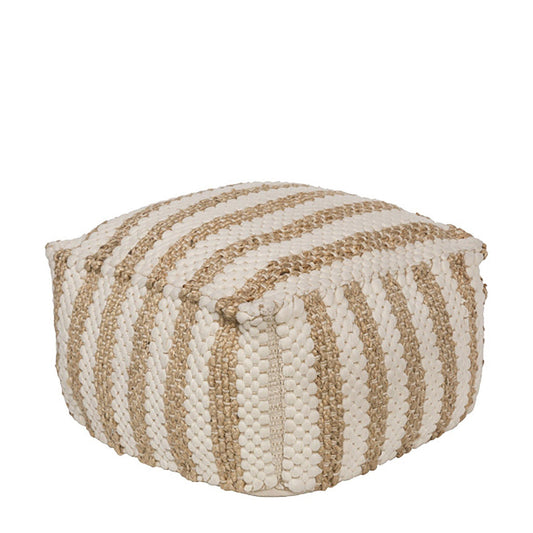 Pouf grande a righe intrecciate