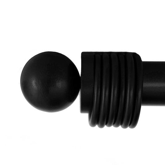Accessori per tendaggi finali a sfera nero opaco 
