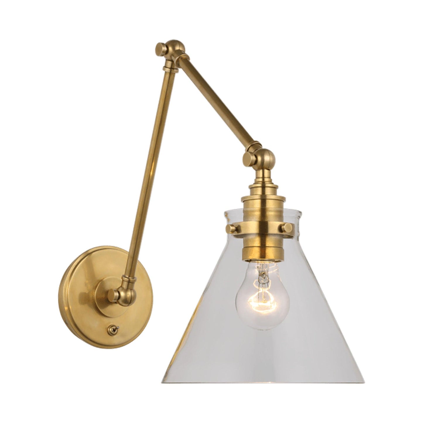 Lampada da parete doppia per biblioteca Parkington