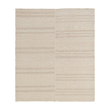 Tappeto a righe tenui Pure Salt x Momeni Koukila Stitch